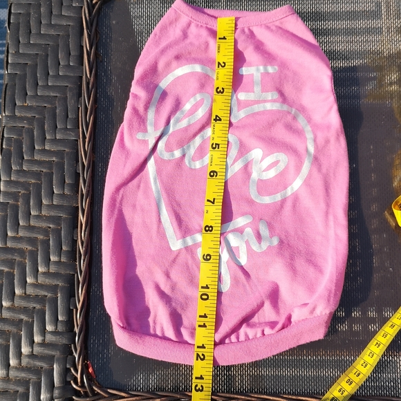 Dog Puppy Pet Tees T-shirts Lot of 2 Pink Summer Clothing - Picture 4 of 14